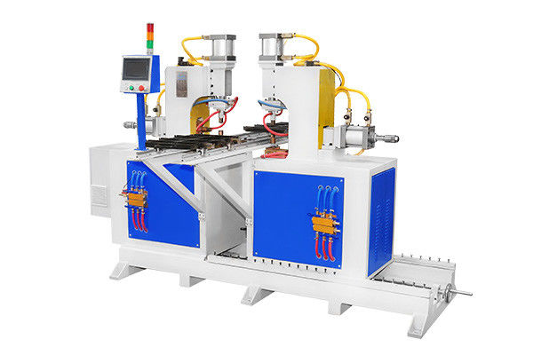 Machine de soudage à double tête en T-butt pour souder le profil de fil en T du panier de fil ou de l'étagère de fil