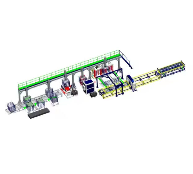 Contenant intermédiaire de vrac IBC grille Cage Cadre ligne de production automatique,cadre en acier ibc pour les réservoirs ibc