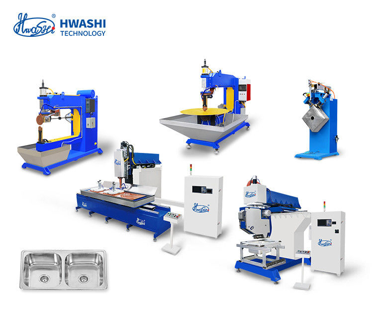 Hwashi Inox SS304 cuisine double évier couture machine de soudage et acier inoxydable CNC évier polisseur machine de broyage