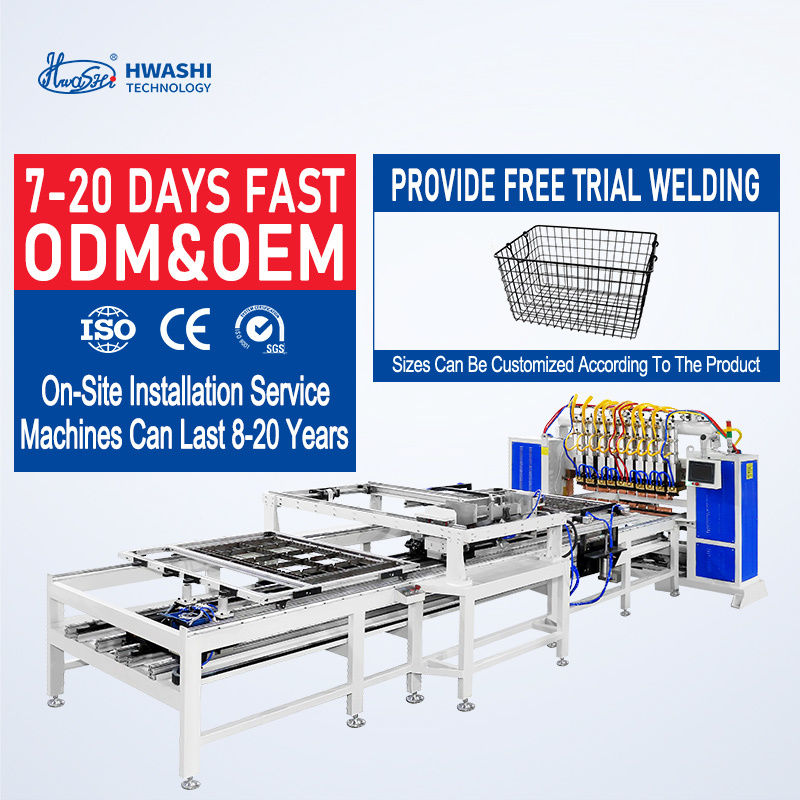 Machine de soudage automatique de rayonnage en fil métallique Hwashi pour étagères de supermarché, rayonnages de stockage et structures métalliques